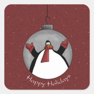 Penguin Ornament Christmas Sticker