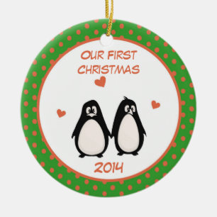 Penguin Our 1st Christmas Customisable Ornament