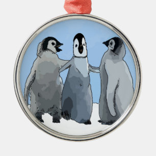 Penguin Pals Metal Ornament