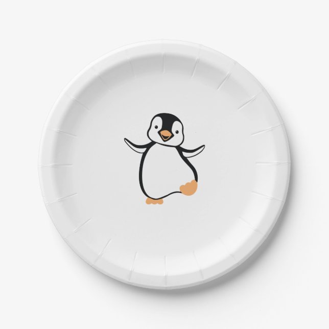 penguin paper plate (Front)