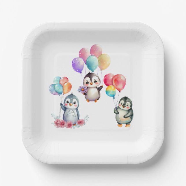 Penguin Paper Plates (Front)