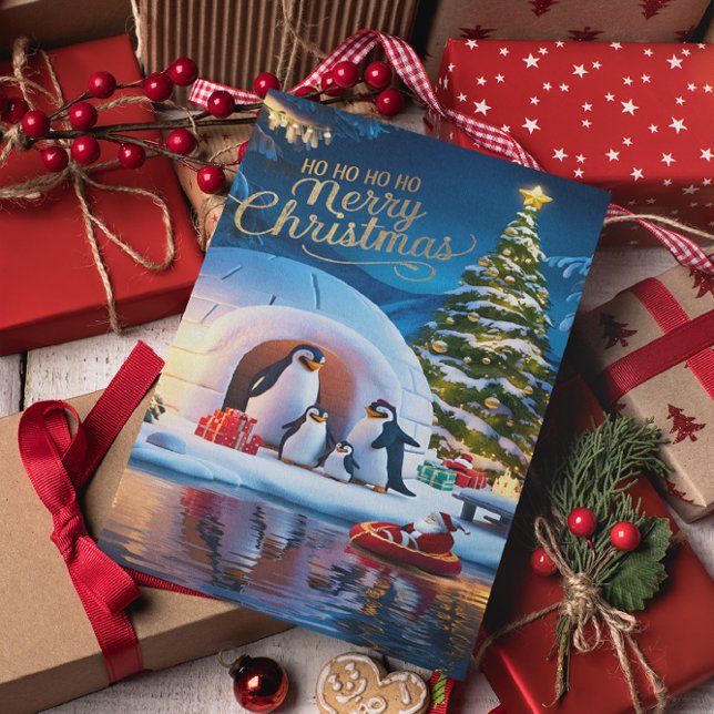 Penguin Parade at the Igloo Postcard (Creator Uploaded)