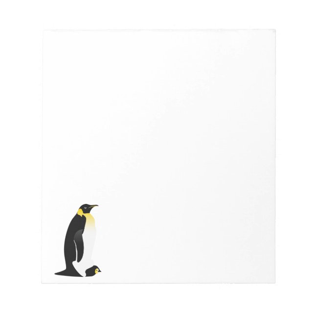 Penguin parent with his baby notepad (Front)