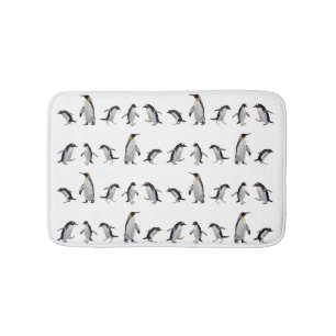 Penguin Party Bath Mat (Choose Your Colour)