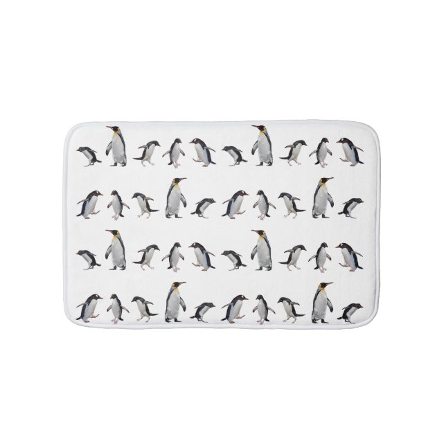 Penguin Party Bath Mat (Choose Your Colour) (Front)