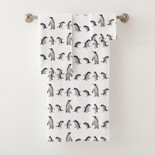 Penguin Party Bathroom Towel Set