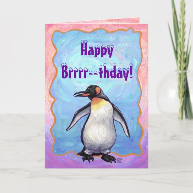 Penguin Party Centre Card (Front)