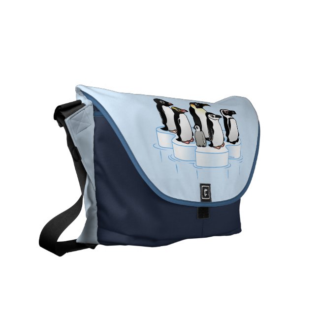 Penguin Party Courier Bag (Front Left)