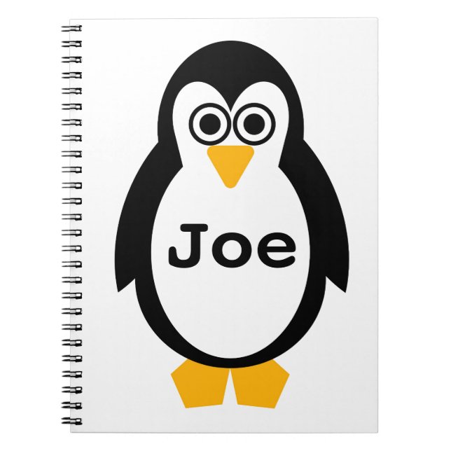 Penguin Party Customizable Notebook (Front)