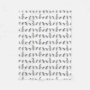 Penguin Party Fleece Blanket (Choose colour)
