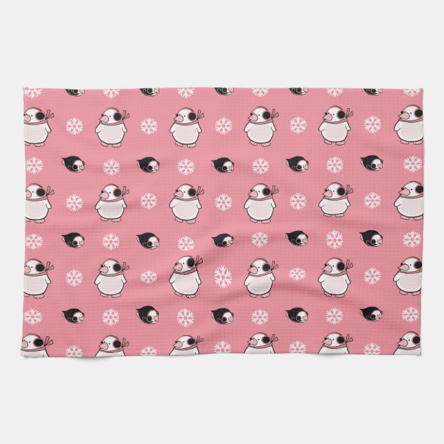 penguin pattern tea towel (Horizontal)