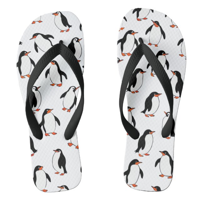 Penguin Pattern Thongs (Footbed)