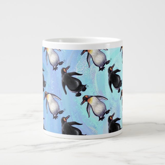 Penguin Patterns Large Coffee Mug (Front)