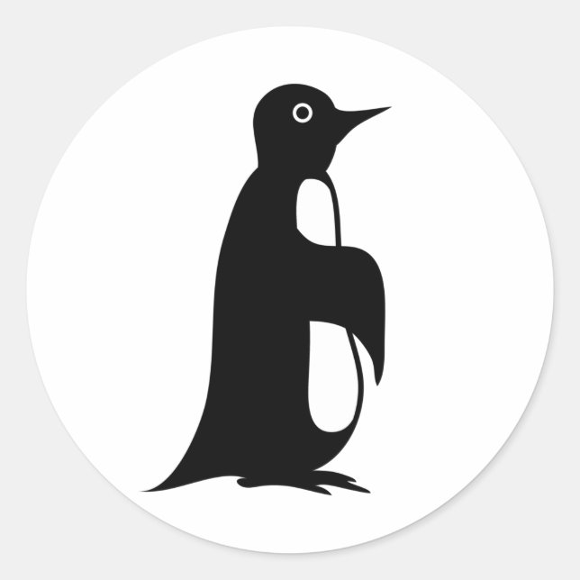 Penguin Penguins Winter Design Antarctica Gift Classic Round Sticker (Front)