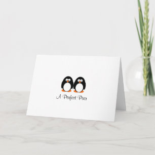Penguin Perfect Pair Wedding Card
