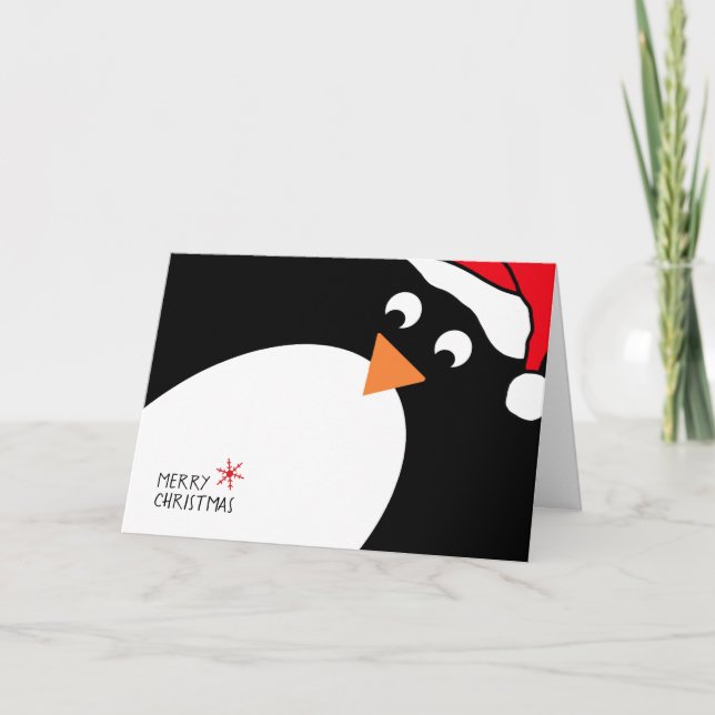 Penguin Personalised Christmas Card (Front)