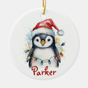 Penguin Personalised Christmas Ornament