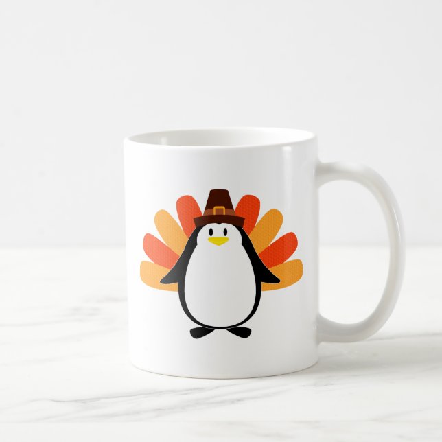 Penguin Pilgrim Turkey mash-up Coffee Mug (Right)