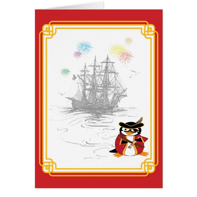 Penguin Pirate Card (Front)