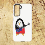 Penguin Playing Bass Guitar Cute Samsung Galaxy Case<br><div class="desc">Do you like cute phone cases?  Do you like penguins?  An adorable penguin wearing red shorts plays the bass guitar on this phone case.</div>