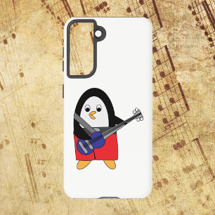 Penguin Playing Bass Guitar Cute Samsung Galaxy Case