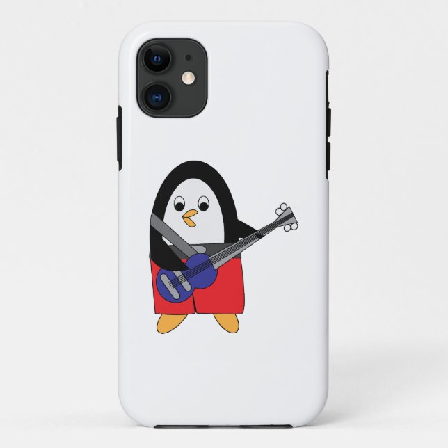 Penguin Playing Electric Bass Case-Mate iPhone Case (Back)