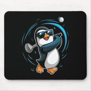 Penguin Playing Golf Sport Animal Cute Penguin Gol Mouse Pad