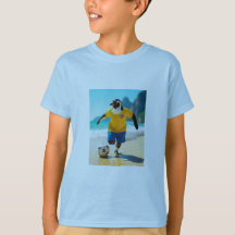 penguin playing soccer t-shirt