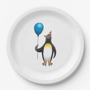 Penguin Pool Party Birthday Paper Plate