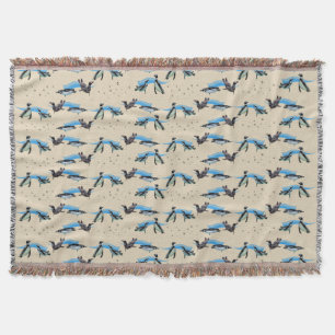 Penguin Pool Party Throw Blanket (Cream)