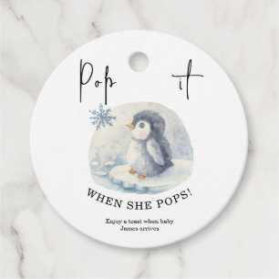 Penguin - Pop it When she pops Favour Tags