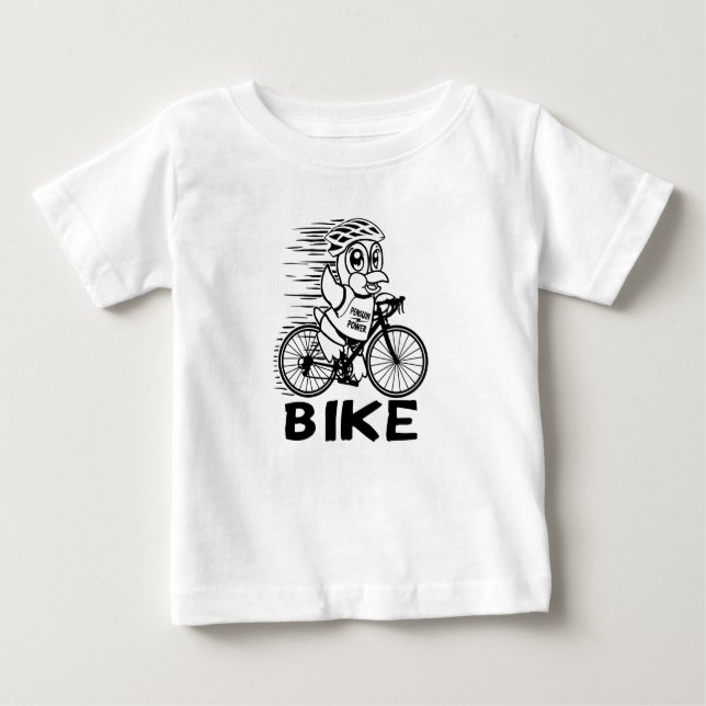 Penguin Power Bike Cycling T-Shirt (Front)