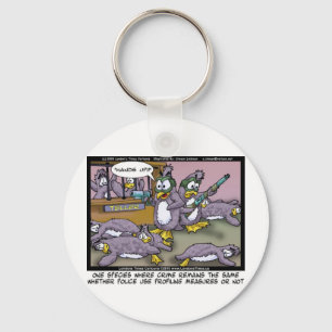 Penguin Profiling Funny Gifts Tees & Collectibles Key Ring