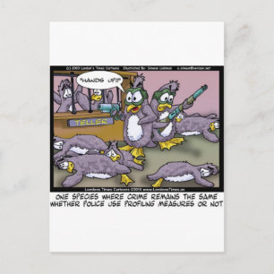 Penguin Profiling Funny Gifts Tees & Collectibles Postcard