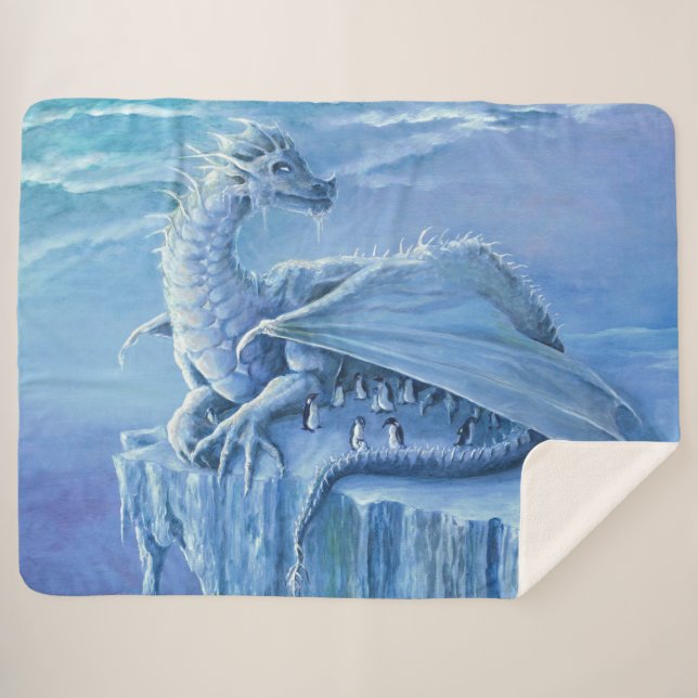 Penguin Protector Sherpa Blanket (Front (Horizontal))