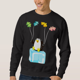 Penguin Puzzles Balloons Autism Awareness Autistic Sweatshirt