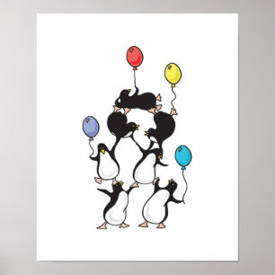 penguin pyramid poster
