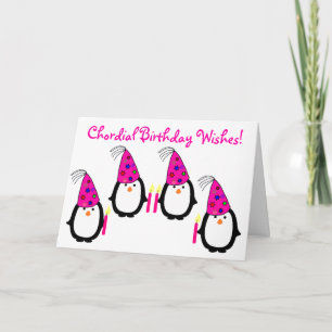 Penguin Quartet Birthday Card