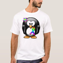 Penguin Rainbow Awareness Ribbon