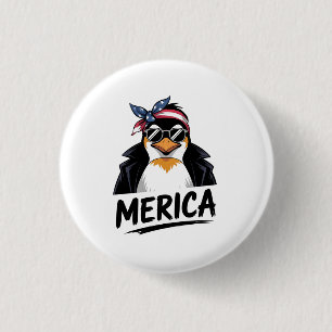 Penguin Resist Penguins Protest Against 3 Cm Round Badge