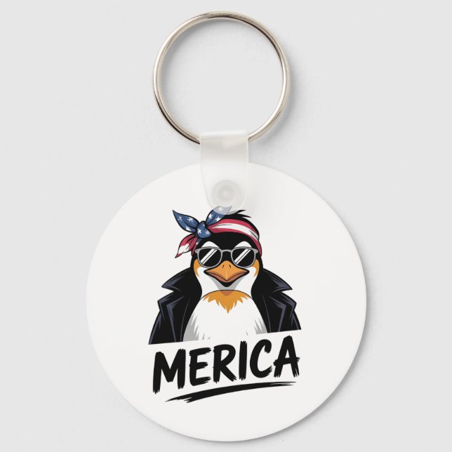 Penguin Resist Penguins Protest Against  Key Ring (Front)