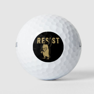 Penguin Resist Penguins Protest Against Tariffs Golf Balls