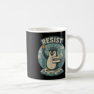 Penguin Resist Shirt Penguins Protest Funny Graphi Coffee Mug