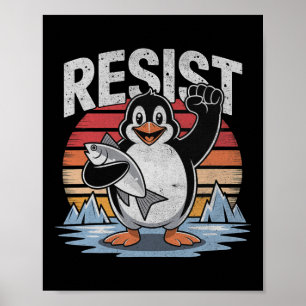 Penguin Resist Tariffs Penguins Men Women Anti Tru Poster
