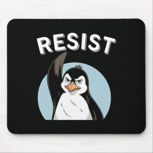 Penguin Resist Trump Resist Tariffs Penguin Protes Mouse Pad