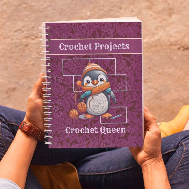 Penguin Retirement Gifts for Crocheter Mum Grandma Notebook (Penguin Retirement Gifts for Crocheter Mom Grandma)