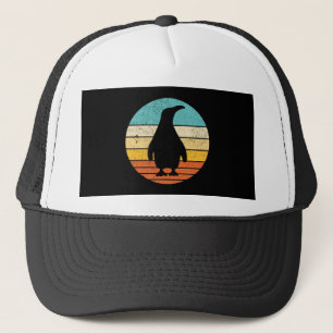 Penguin Retro Vintage Sunset Trucker Hat