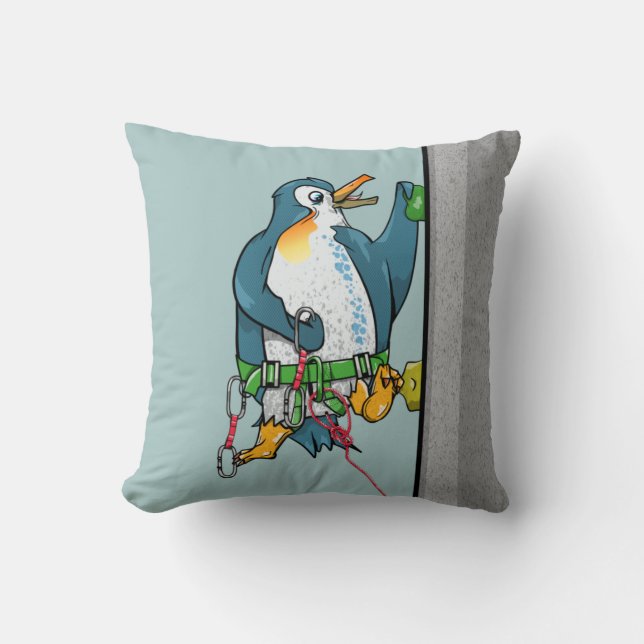 Penguin Rock Climbing Cushion (Front)