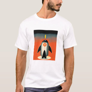 Penguin Rocket to Mars T-Shirt