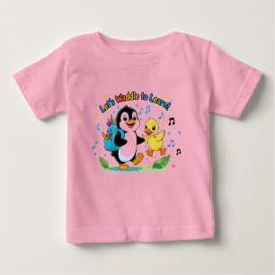  Penguin’s First Day of School Baby T-Shirt